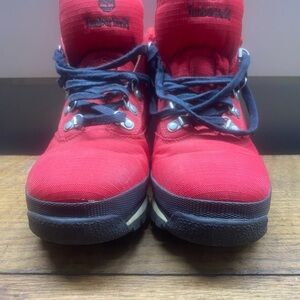 Timberland Kids Red and Black Boots